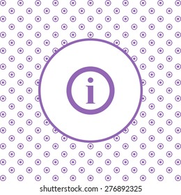 On a white background pink circles. icon of info. icon. vector design