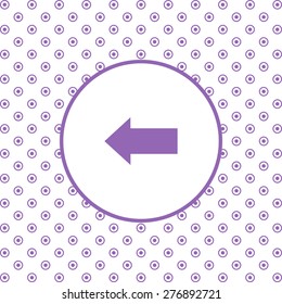 On a white background pink circles. arrow indicates the direction. icon. vector design