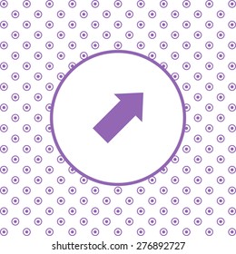 On a white background pink circles. arrow indicates the direction. icon. vector design