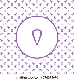 On a white background pink circles. gps. icon. vector design