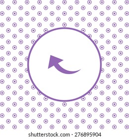 On a white background pink circles. arrow indicates the direction. icon. vector design
