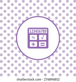 On a white background pink circles. icon calculator. icon. vector design