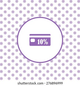 On a white background pink circles. Discount label. icon. vector design