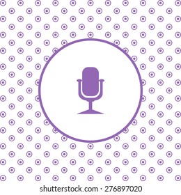 On a white background pink circles. Microphone. Voice recording. icon. vector design