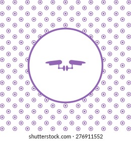 On a white background pink circles. Two surveillance cameras. icon. vector design