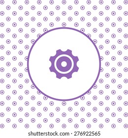 On a white background pink circles. Cog Settings . icon. vector design