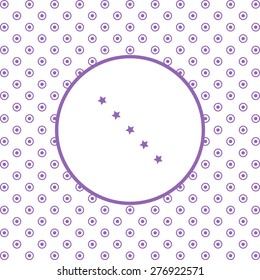 On a white background pink circles. stars. icon. vector design