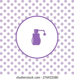 On a white background pink circles. Shower Gel, Liquid Soap, Lotion, Cream, Shampoo, Bath Foam. icon. vector design