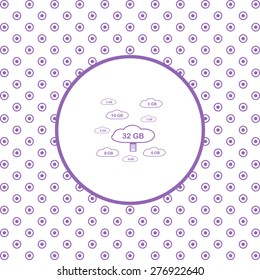 On a white background pink circles. collection of cloud storage. icon. vector design