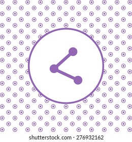 On a white background pink circles. web icon share. icon. vector design