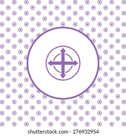 On a white background pink circles. Remote controller's dial, knob, joystick template. icon. vector design