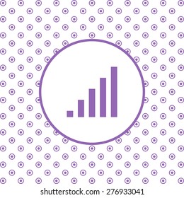 On a white background pink circles. signal strength indicator. icon. vector design