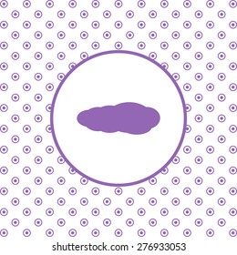 On a white background pink circles. cloud. icon. vector design