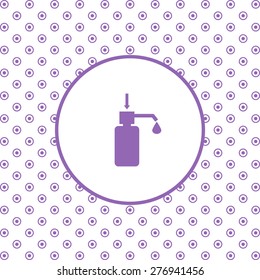 On a white background pink circles. Shower Gel, Liquid Soap, Lotion, Cream, Shampoo, Bath Foam. icon. vector design