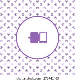 On a white background pink circles. Case for phone. icon. vector design