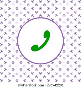 On a white background pink circles. challenge, answer the call. icon. vector design