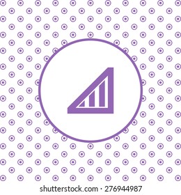 On a white background pink circles. no signal, poor signal strength, signal strength indicator. icon. vector design