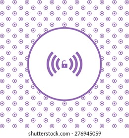 On a white background pink circles. Wireless network access is open, unlocked. icon. vector design