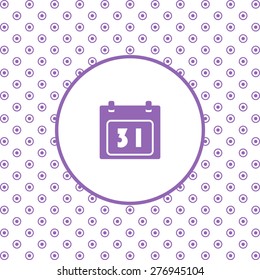 On a white background pink circles. Calendar. icon. vector design