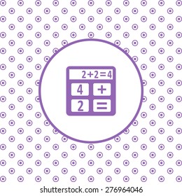 On a white background pink circles. icon calculator. icon. vector design