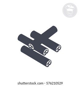 on a white background shows an icon indicating cinnamon