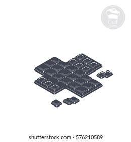 on a white background shows an icon indicating chocolate