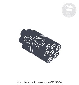 on a white background shows an icon indicating cinnamon