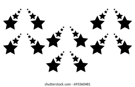 On white background star style