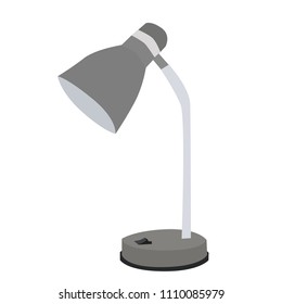 on white background table lamp, one
