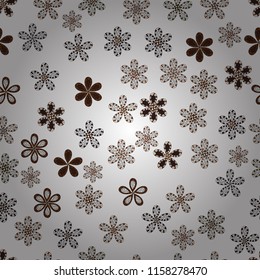 On white, brown and black colors. Vector abstract pattern page for antistress. Vector illustration.