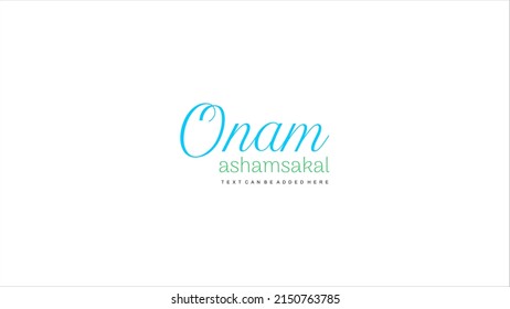 Onam Ashamsakal Logo Unit - Vector