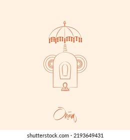 onam festival card design line drawing illustration