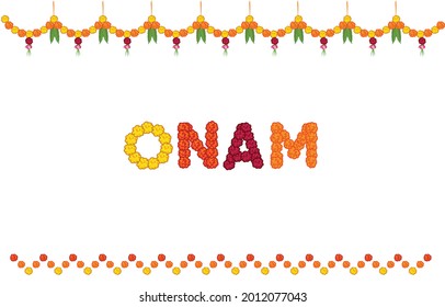 onam festival colour vector illustration