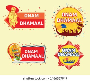 Onam Festival Dhamaal Discount Offer. Sale Vector.4