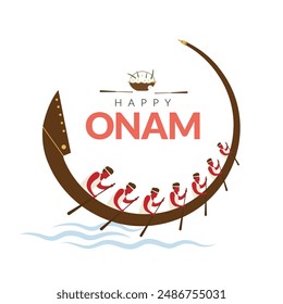 Festival Onam de Kerala, Elementos de diseño Onam con tipografía Happy Onam