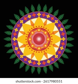 Onam floral decoration concept design