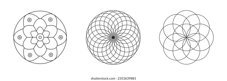 Onam Pookalam design vector for Flower art