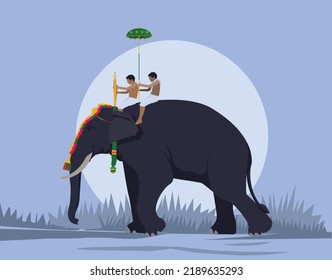 Onam , Pooram festival in kerala and elephant walking with chenda melam on temple