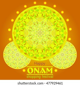 Onam Shopping Festival Poster. South Indian Famous Festival celebration. Creative Sale Poster. Onam Best Deals Offer.