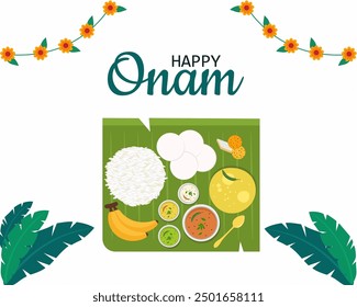 onam traditional food onasadya served on banana leaf happy onam