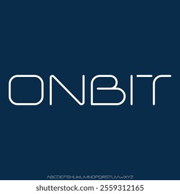 ONBIT, 8 BIT FONT VECTOR DISPLAY FONT ALPHABET TYPE