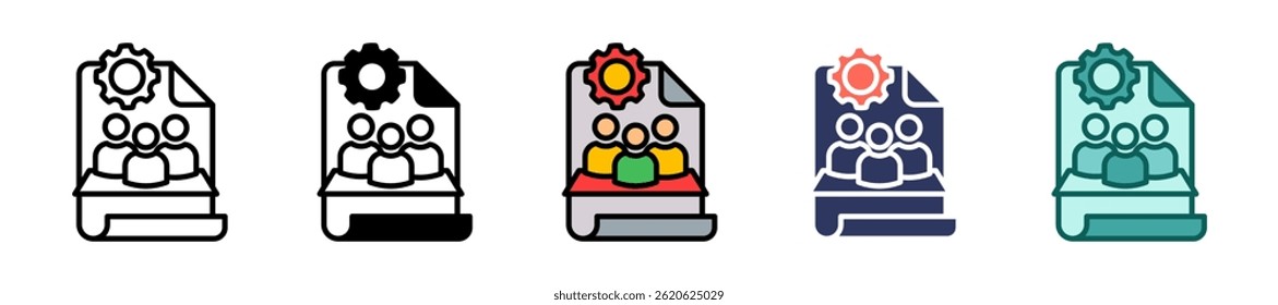 Onboarding Automation Icon Multiple Vector Illustration