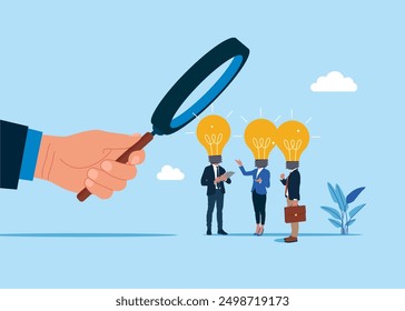 Onboarding employee, warm welcome to new office, orientation training on first day. The recruiter selects the team. Flat vector illustration