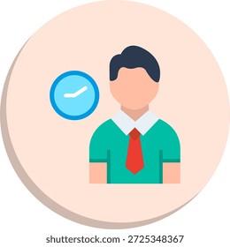 Icono de estilo de círculo plano de incorporación