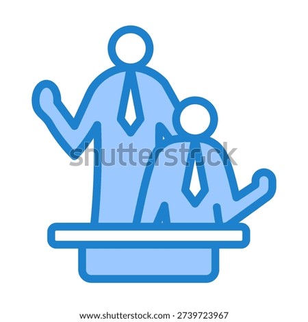 Onboarding Icon With Blue Color For Human Resources Management