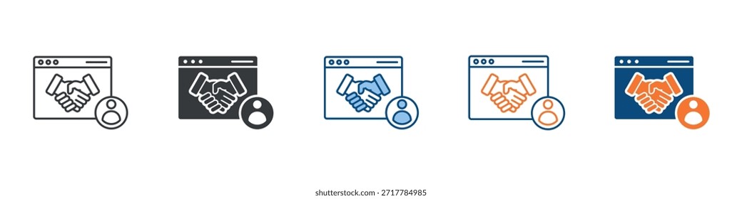 Conjunto de iconos de incorporación Colección de estilos múltiples