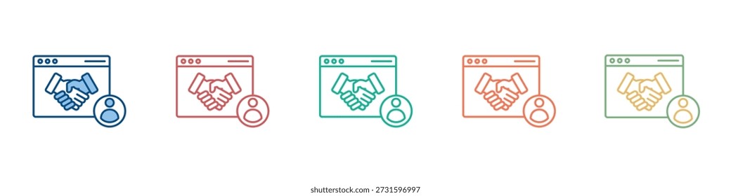 Conjunto de iconos de incorporación Colección de estilos múltiples