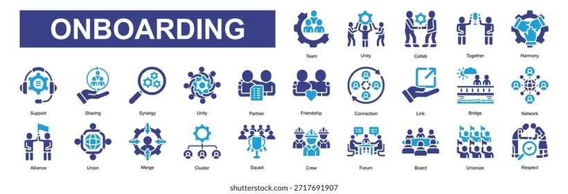 Onboarding icon sets multi style  collection