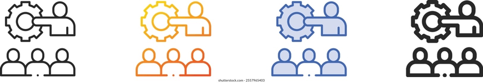 onboarding icon.Thin Linear, Gradient, Blue Stroke and bold Style Design Isolated On White Background