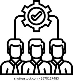 Diseño de ícono de Vector de línea de incorporación